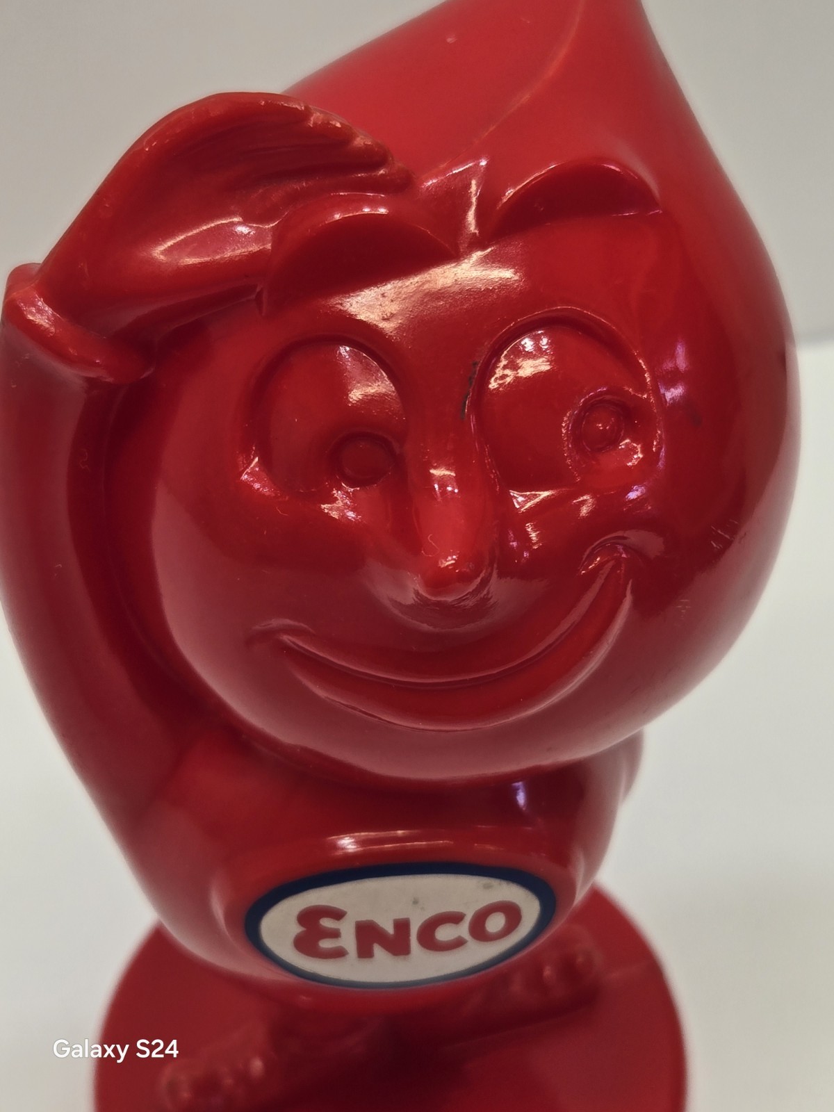Vintage Esso/Enco Oil Gas Mr Drip Plastic Coin Bank Very Gd Condition Org Owner