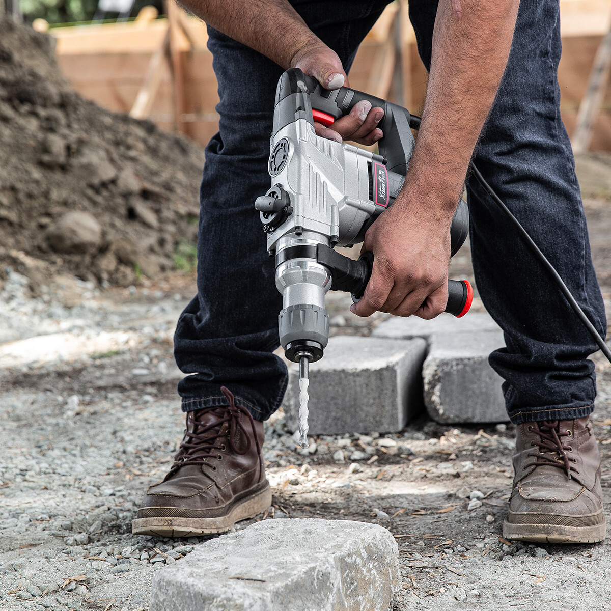 XtremepowerUS 1180W Rotary Chipping Hammer Drill 1-1/4" SDS Plus Variable Speed