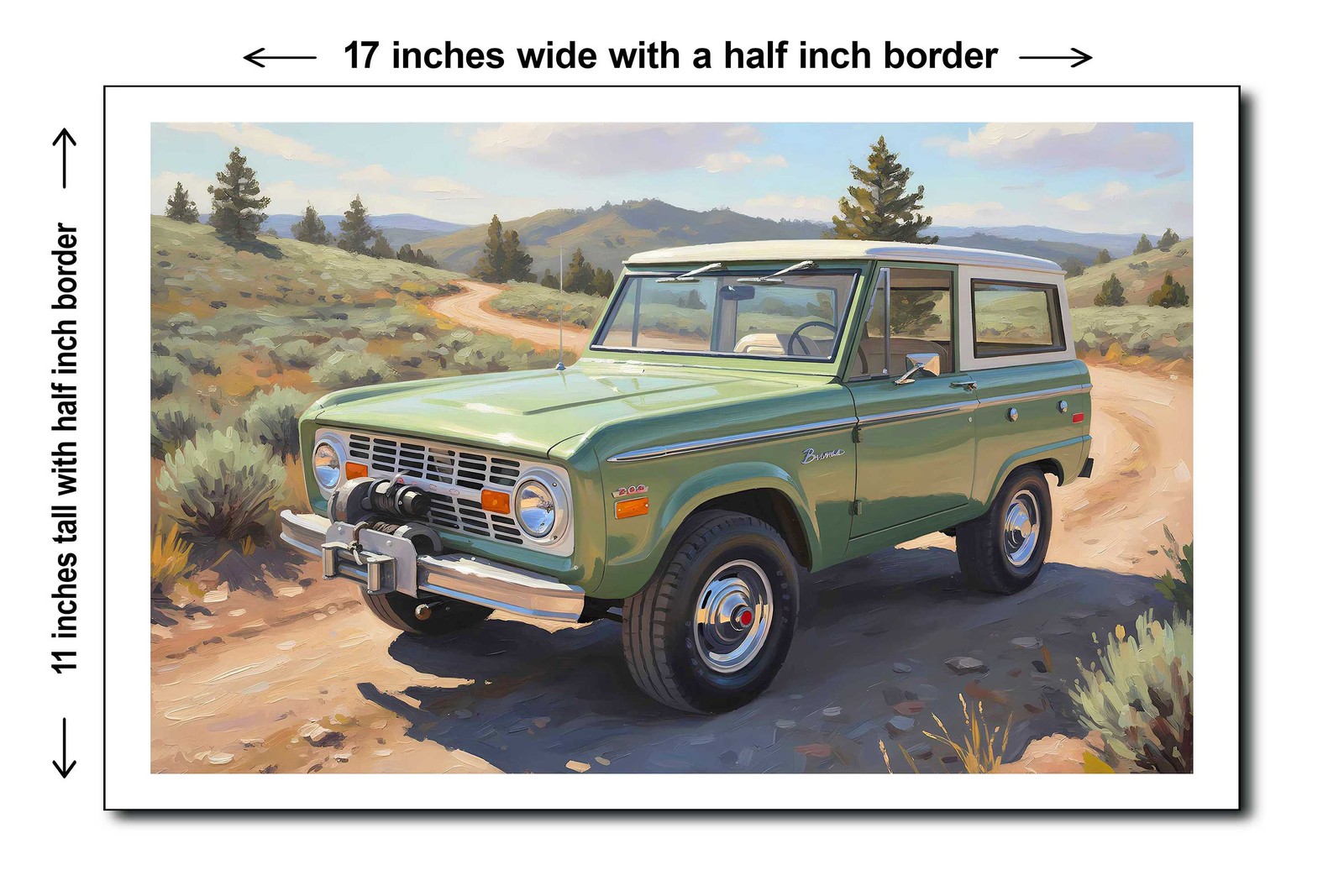 1970 Ford Bronco 11 - 11x17 Poster Art Print