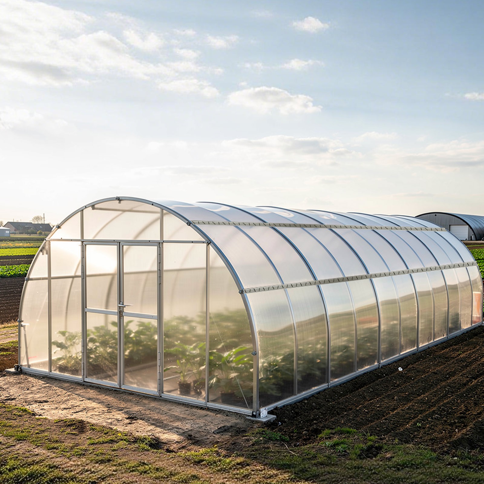 VEVOR Greenhouse Spring Wire & Lock Channel Aluminum Alloy 50 Packs 6.56 ft