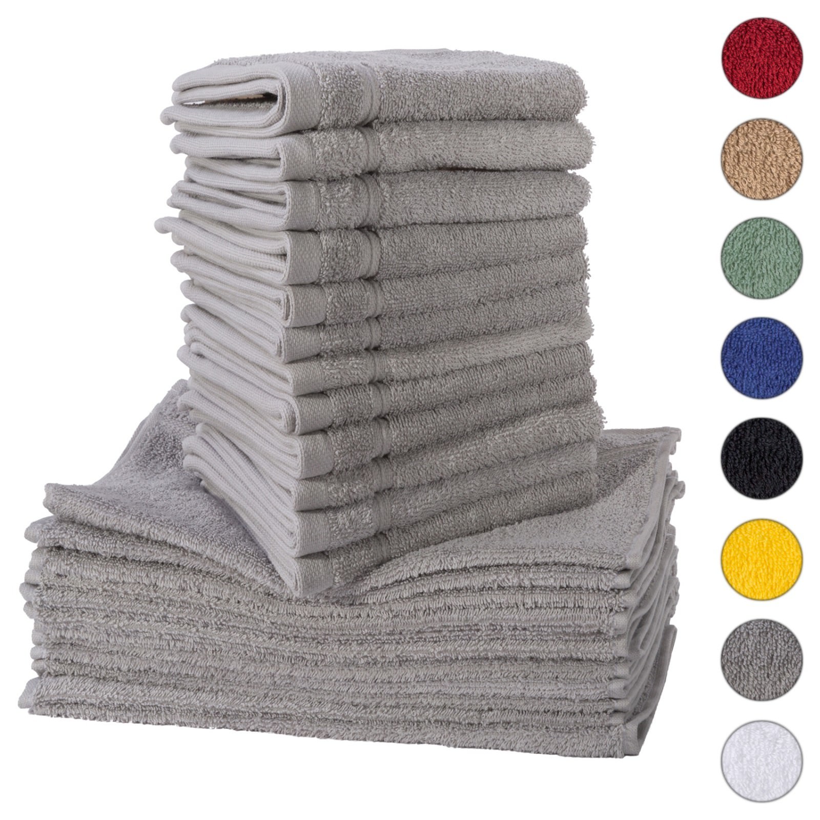 NEW GRAY Color ULTRA SUPER SOFT LUXURY PURE TURKISH 100% COTTON WASHCLOTHS