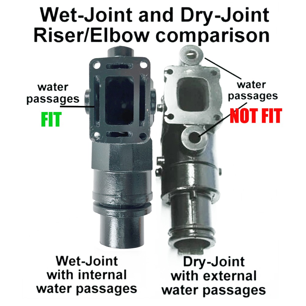 Fit V6 V8 Volvo Penta Exhaust manifold Riser Elbow OMC 4.3 5.0 5.7 5.8 L 305 350