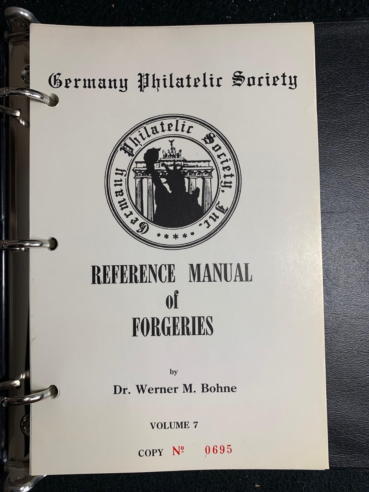 GPS Refernce Manual of (Germany) Forgeries - Dr Werner M Bohne - Vols 5 10