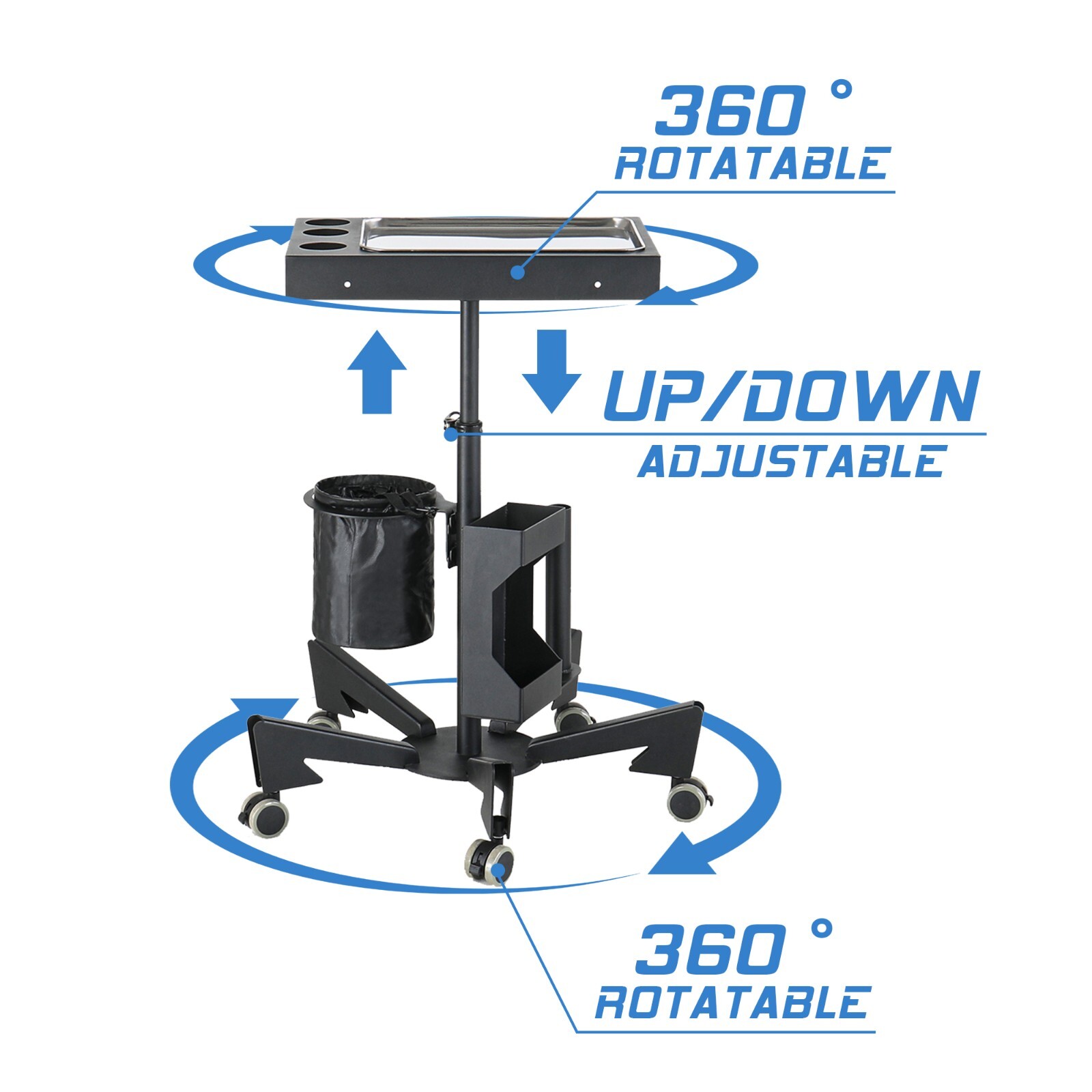 Tattoo rolling tray portable tattoo tray tattoo stand Moblie tattoo workstation