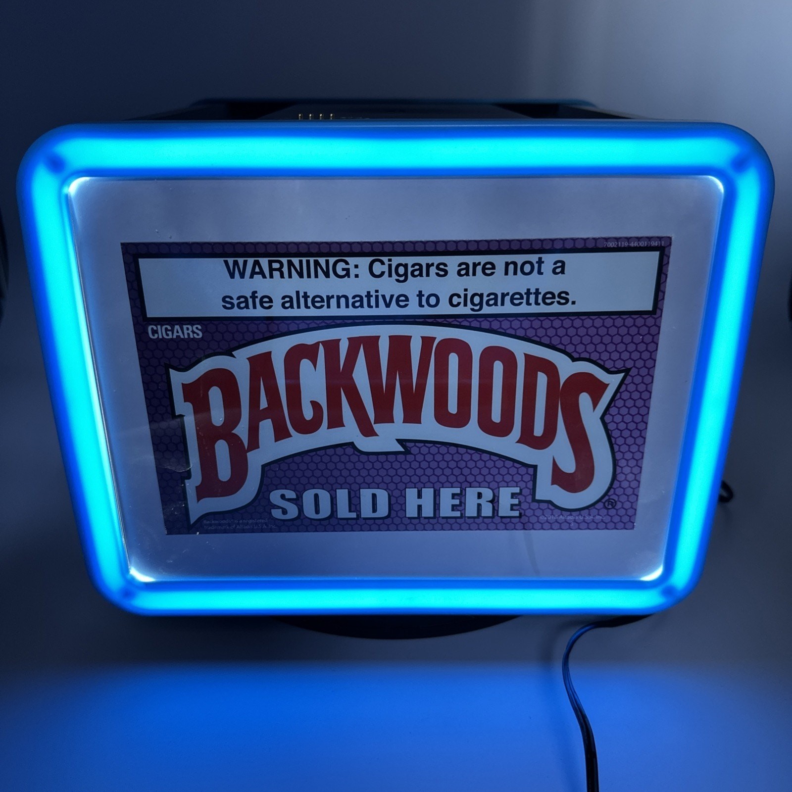 Backwoods Cigars Lighted Display Store Cube Tobacco Advertising