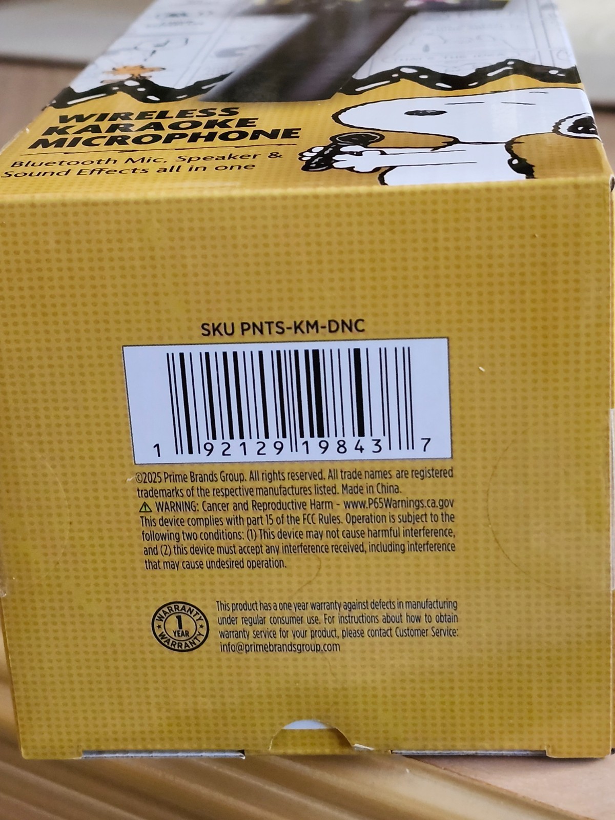 PEANUTS SNOOPY WIRELESS KARAOKE MICROPHONE "DANCE" BLUETOOTH SPEAKER SOUND NEW