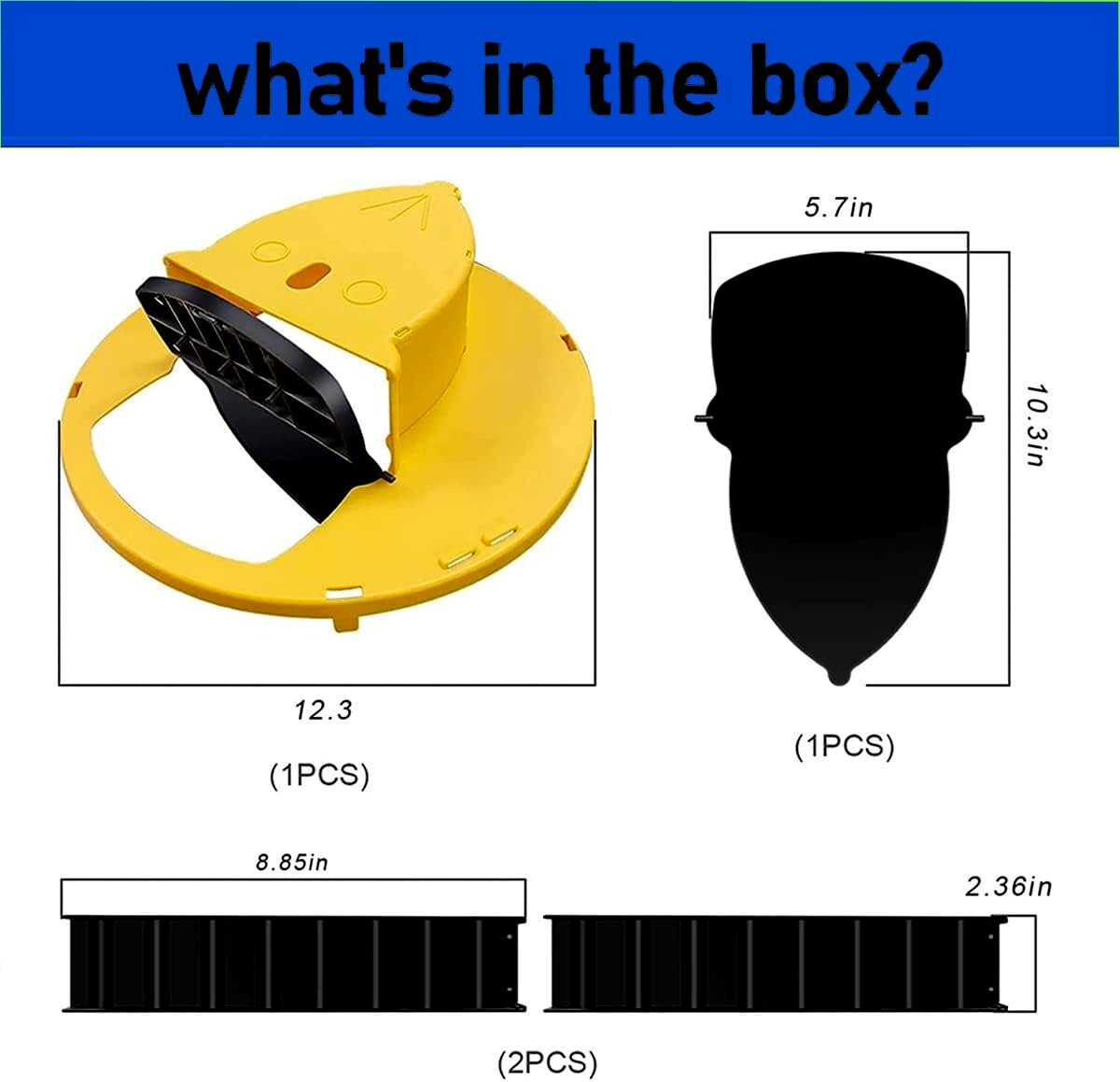 HUMANE Mouse-Rat-Rodent Trap "Flip & Slide" 5 Gallon Bucket Lid Multi Catcher