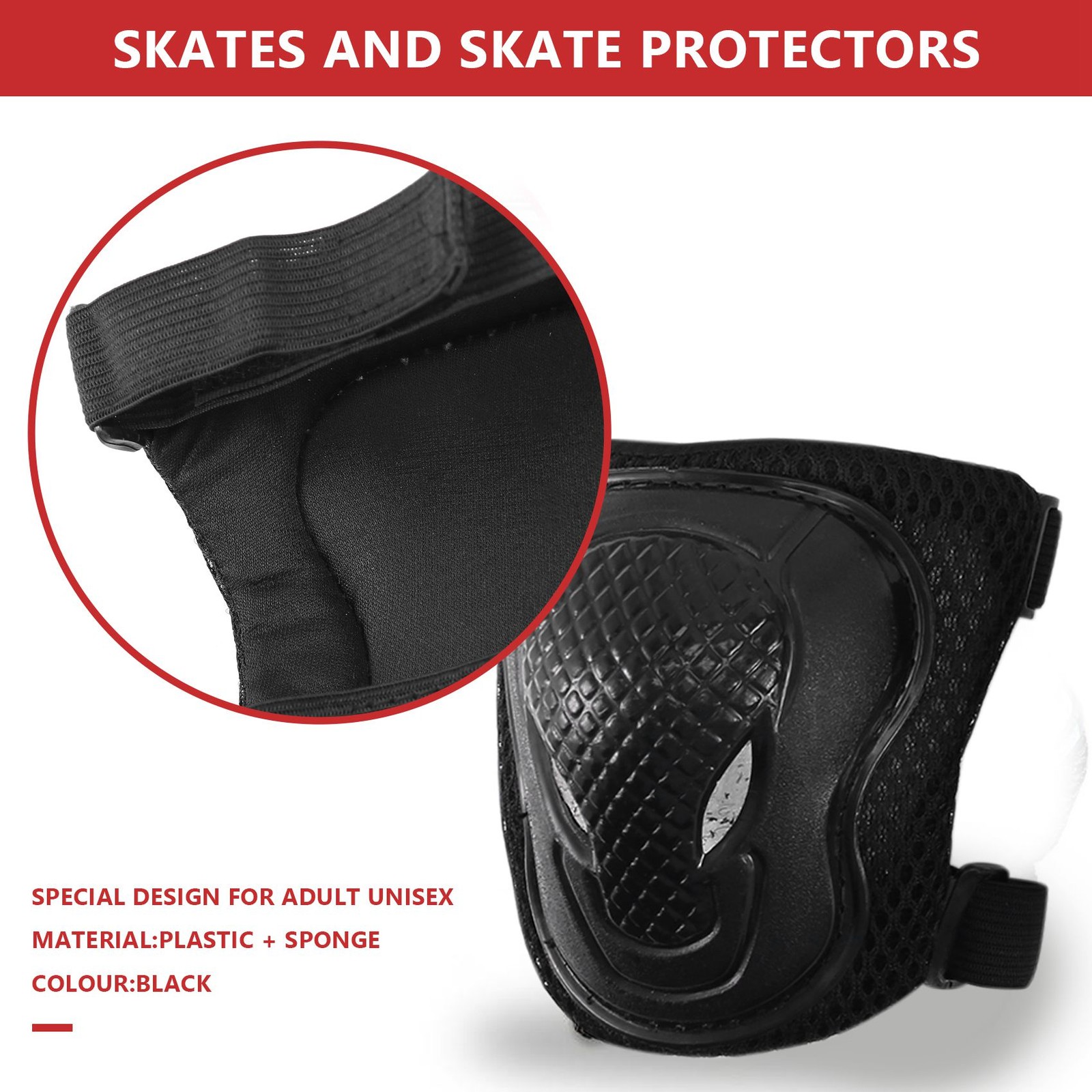 Guard Knee Pads and Elbow Pads Support Safety Pads Set for Adult Skate 9048