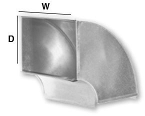 GRAY METAL PRODUCTS 24X12-120SD Slide & Drive Trunk Elbow 24"x12" Nonstock