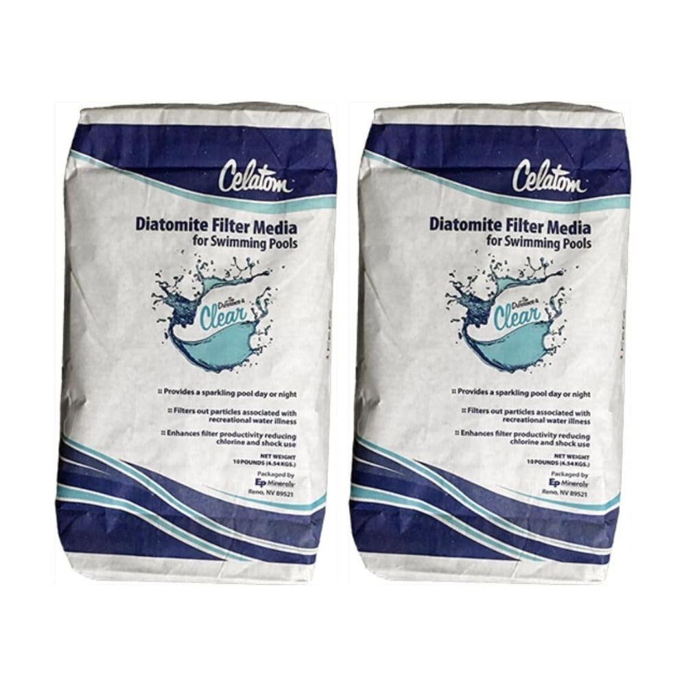 Celatom Diatomaceous Earth DE Pool Filter Aid Pool/Spa Filtration-25 Lbs (2 Pk)
