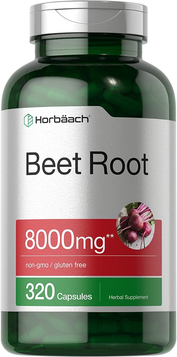 Beet Root Powder Capsules | 8000mg | 320 Count | Non-GMO | by Horbaach