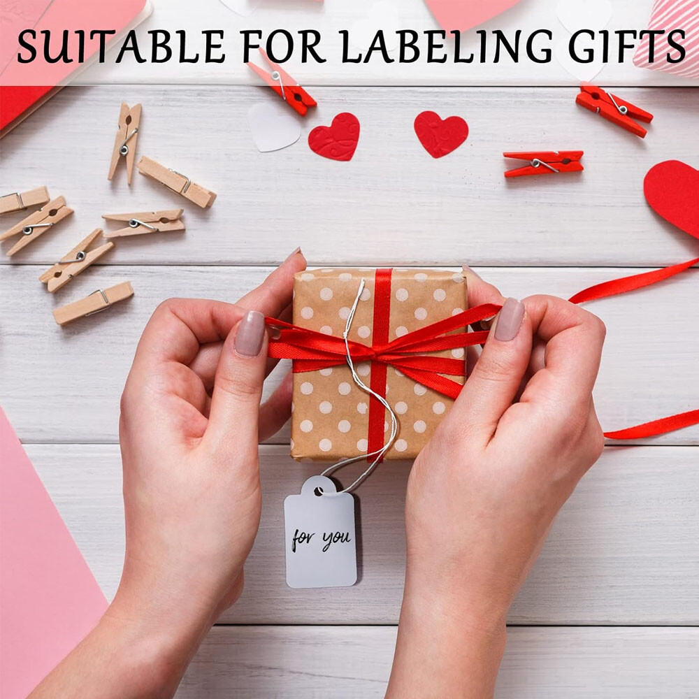 500/1000pcs White Marking Tags Pricing Display Tags Writable Label Hang Tag