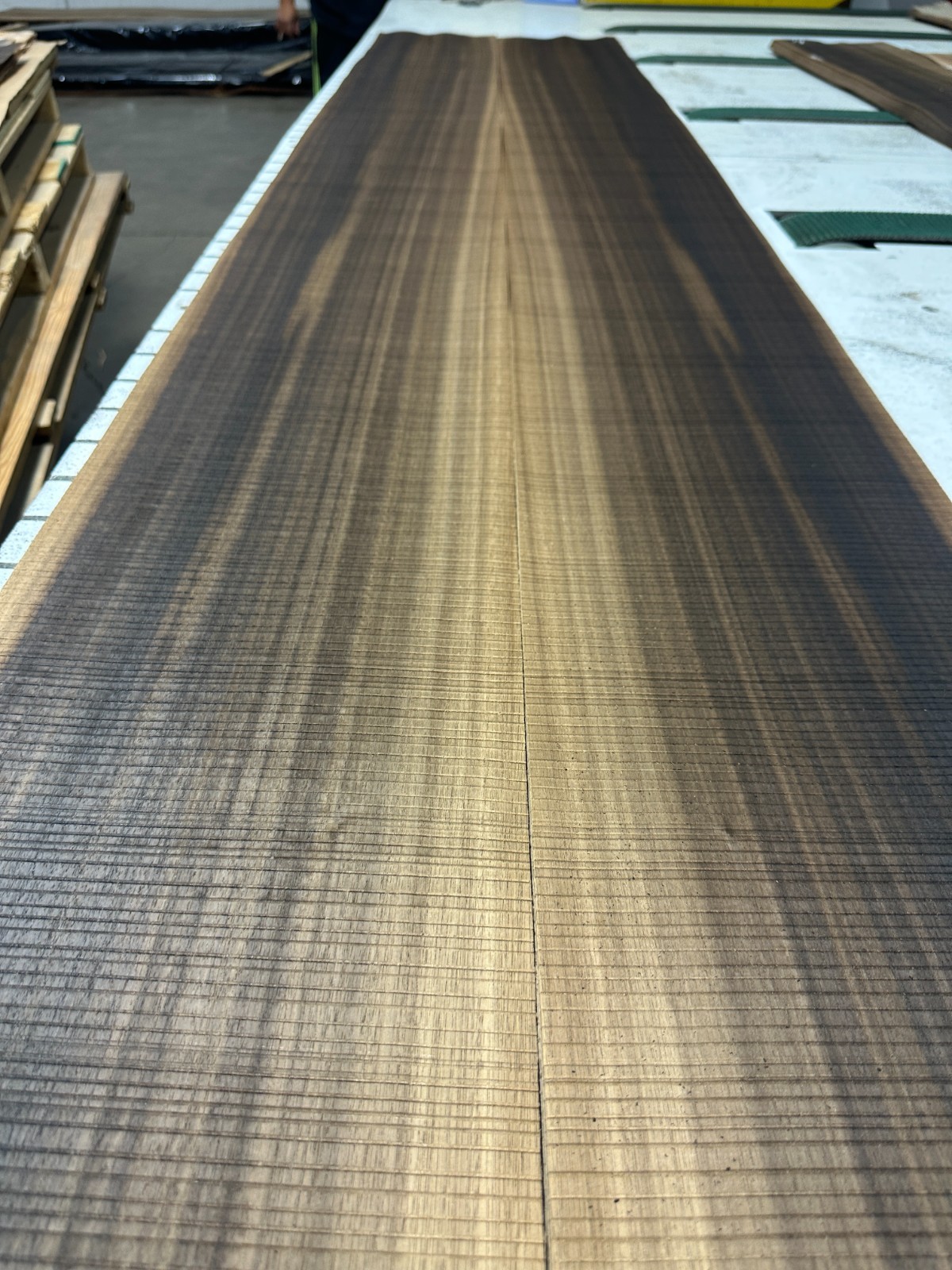 "ROUGH CUT/TEXTURED" Fumed Eucalyptus Raw Wood Veneer 2 sheets 113'' x 10'' 919Q