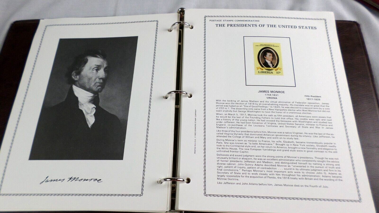 1984 Kenmore "The Presidents of United States" Liberia 39 Stamps &4 Sheets Mint