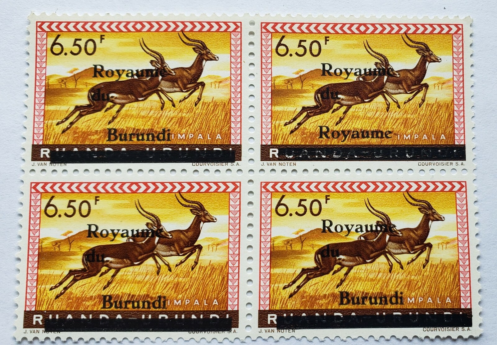 BURUNDY  BLOCK MNH   OVPT  ERROR   STAMP ====.....my ref   souv .D4