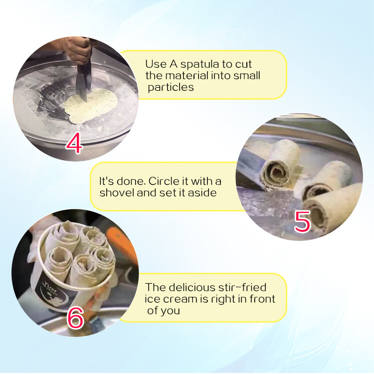 Kolice Commercial Fry Ice Cream Roll Machine-ETL,21"x21" Square Pan,Auto Defrost