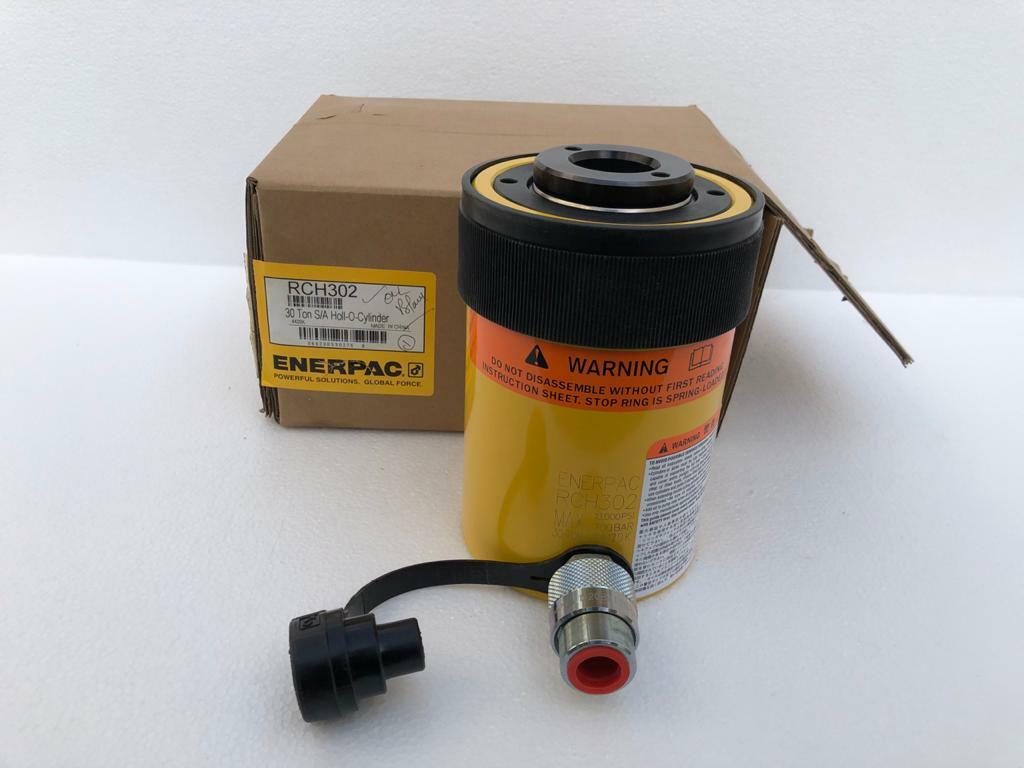 Enerpac RCH 302 Hydraulic Holl-O-Cylinder 30 Tons Capacity 2" Stroke Hollow Ram
