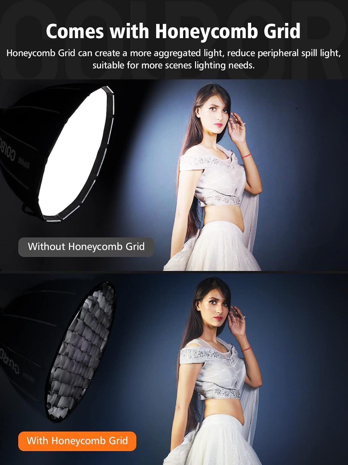 Parabolic Softbox COLBOR 90cm Quick Set up Quick Release for CL220/CL330 Series