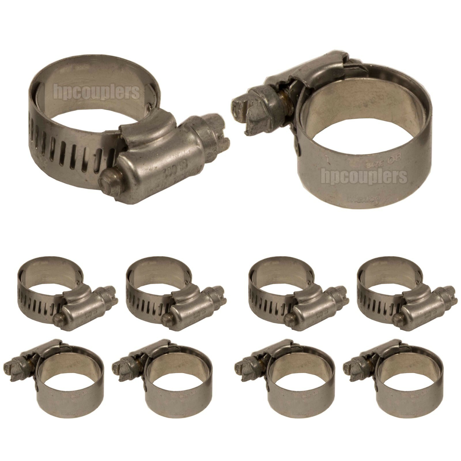 Ideal Tridon 6506E51, #6 Lined Worm Gear Clamps 1/2" - 7/8" 13 - 22 mm,10 pack