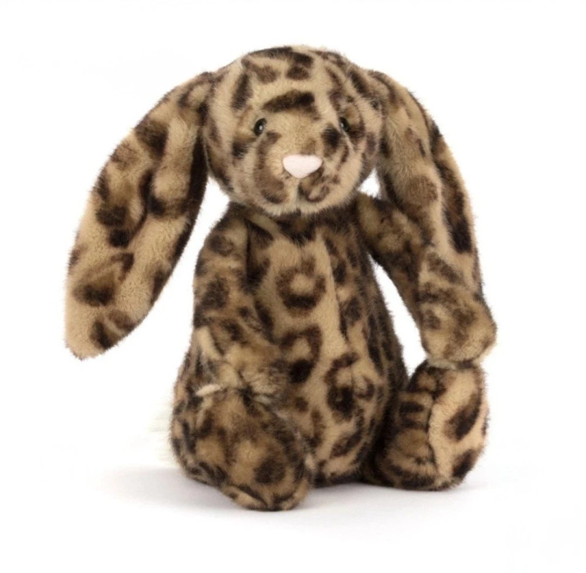 Jellycat Cobblehop Leopard Bunny Plush Toy Doll Soft Stuffed Gifts With Dust Bag