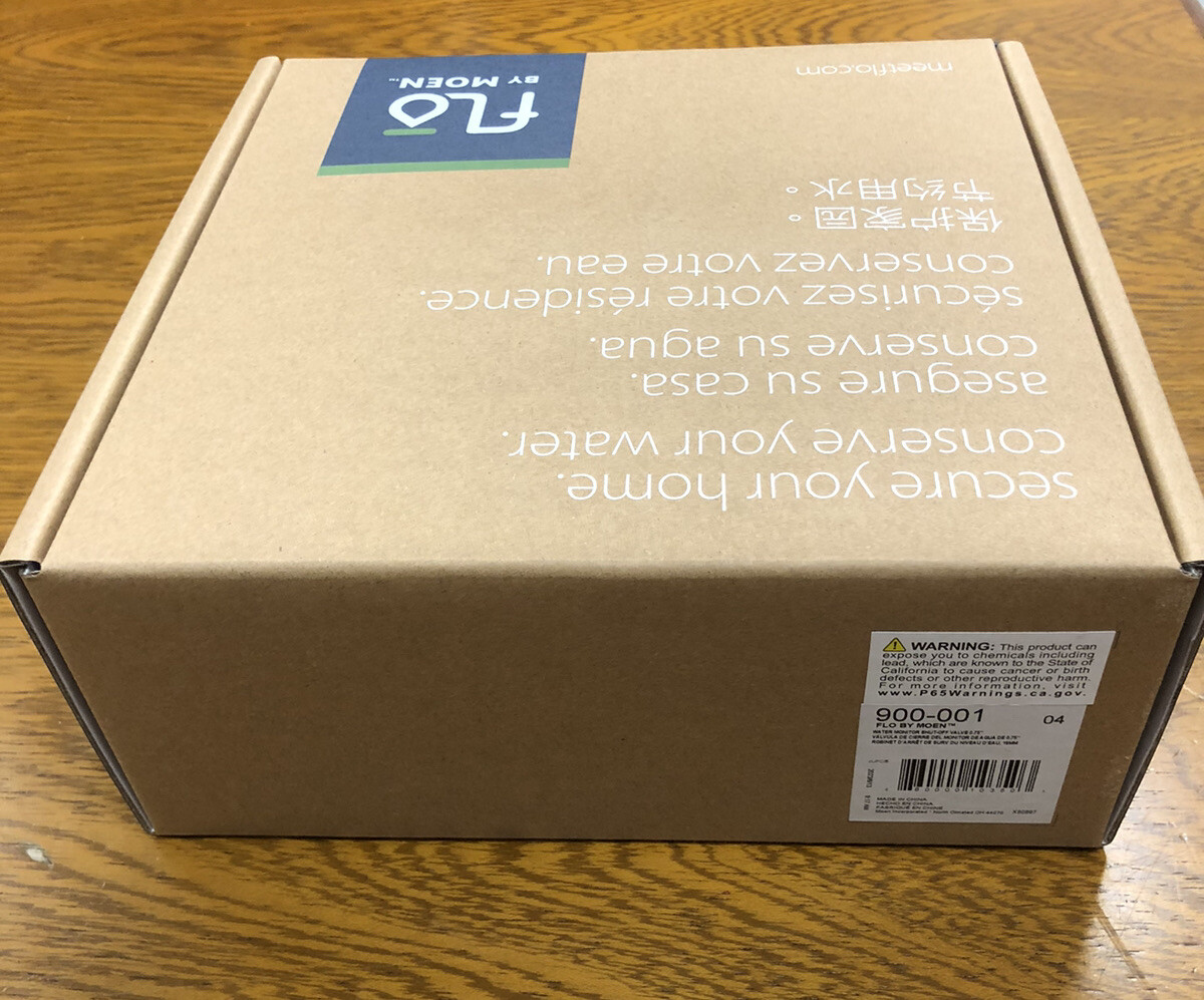 Flo by MOEN 900-001 Smart Water Monitor & Shutoff - 0.75" - Factory Sealed