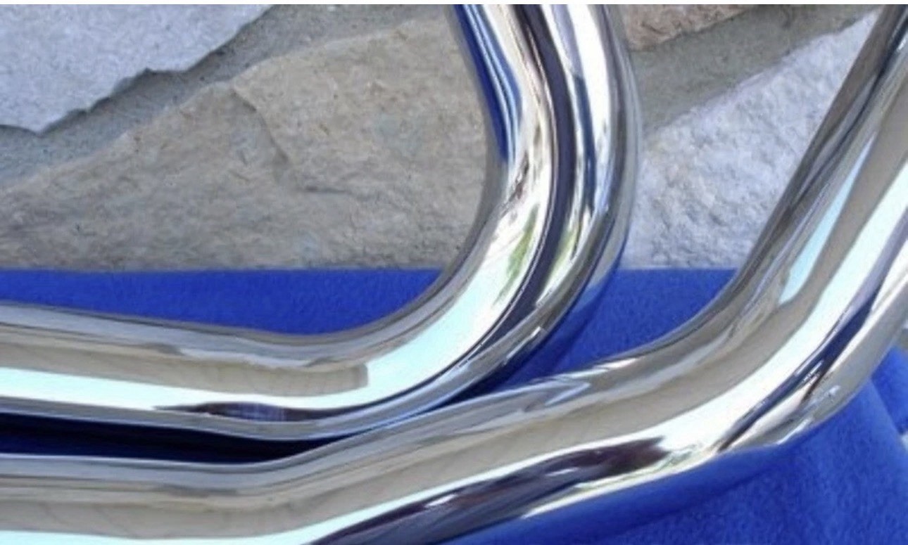 CHROME BIG GROWL CUSTOM SOFTAIL 2 1/4" LONG GUNS DRAG PIPES FOR HARLEY