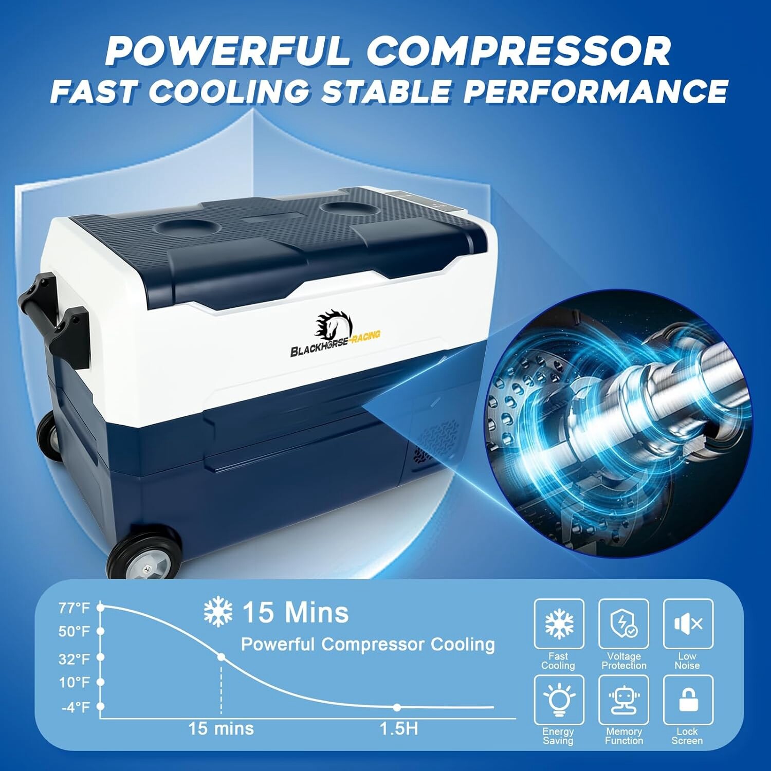35L/37QT Portable Car Refrigerator Freezer Compressor Cooler Dual Zone 12V Home