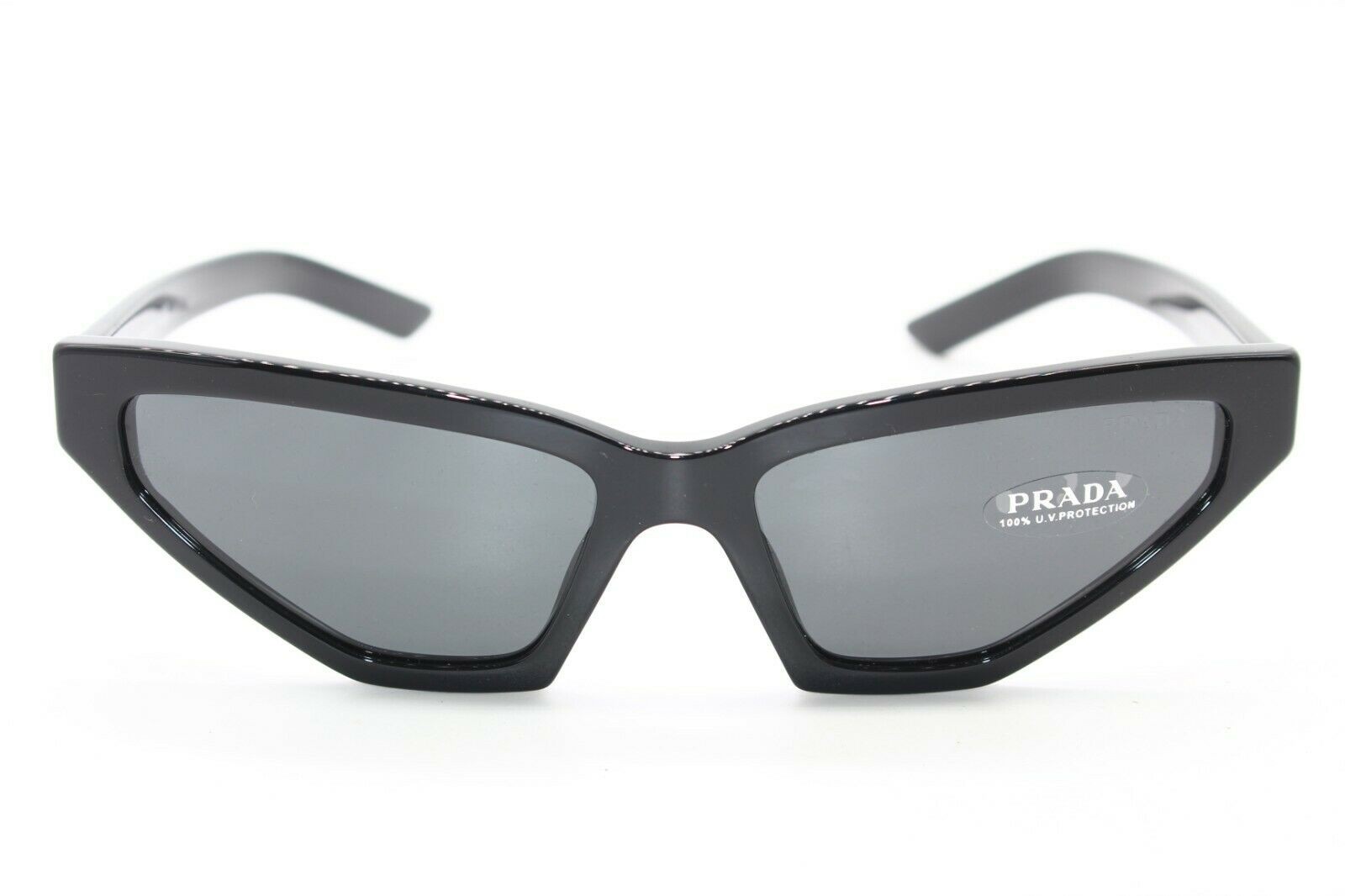 NEW PRADA SPR 12V 1AB-5S0 BLACK AUTHENTIC FRAMES SUNGLASSES 57-16