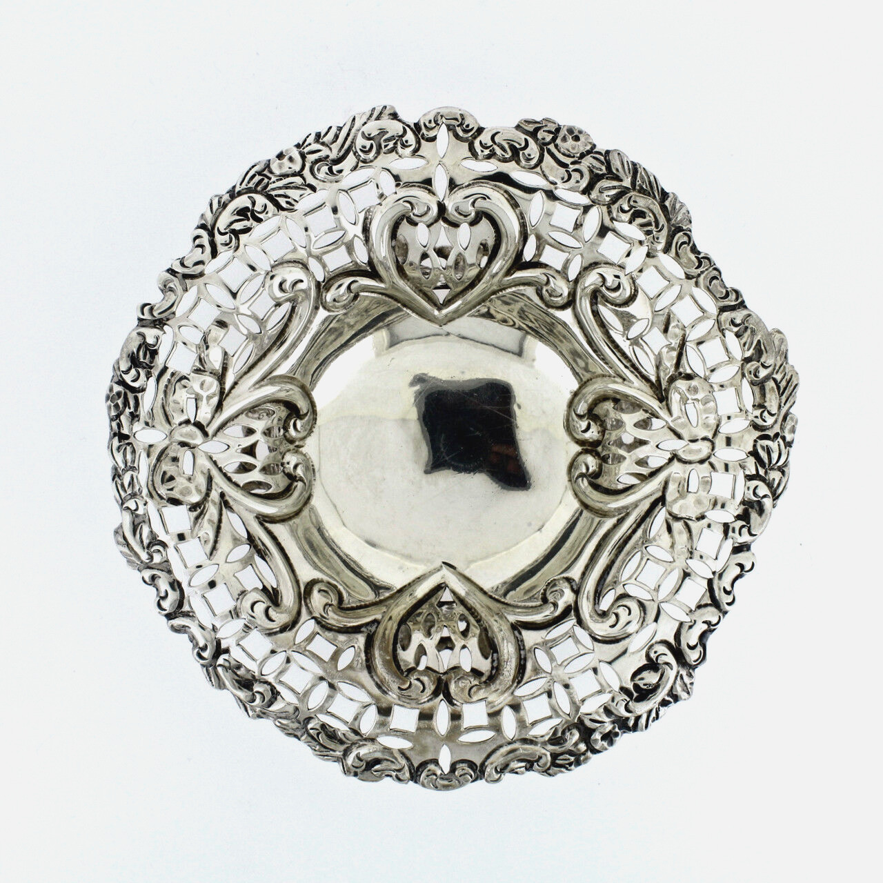 Antique English Sibray Hall & Co. 1892 Sterling Silver Sweetmeat Bon Bon Dish