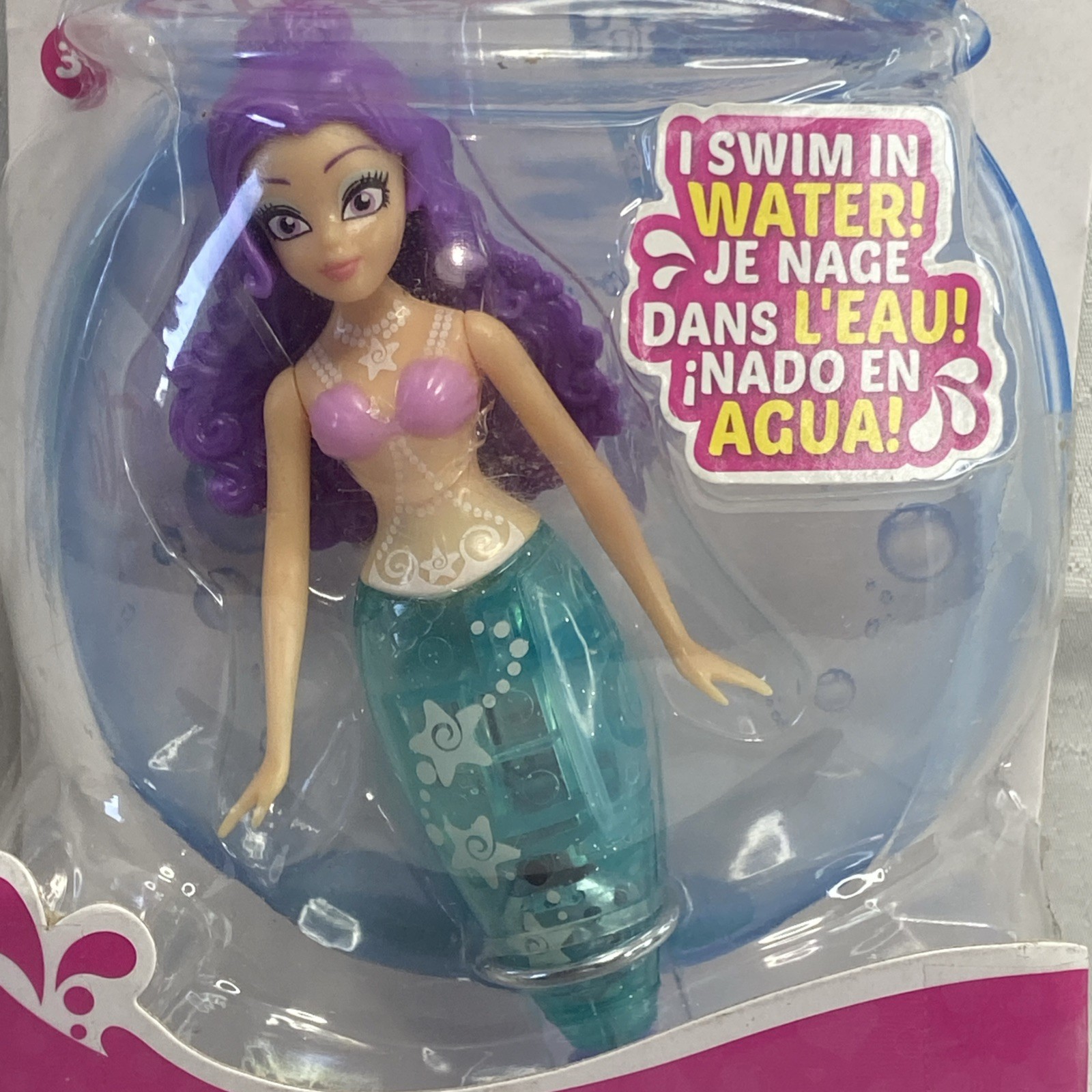 Pets Alive Magic-Swim Mermaid Figure ZURU Purple Hair Swimming Toy 3+ Water NEW