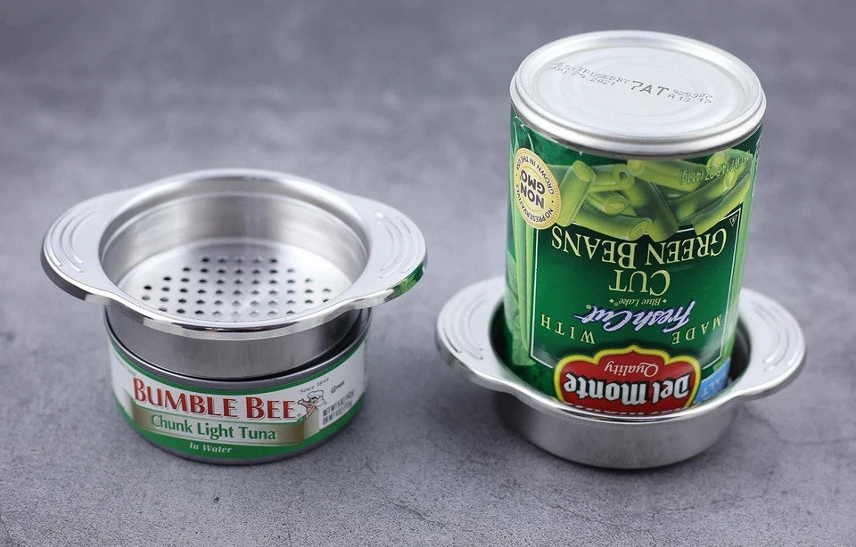 Can Strainer - Tuna Strainer - Food Grade 304 (18/8) Stainless Steel, Dishwas...