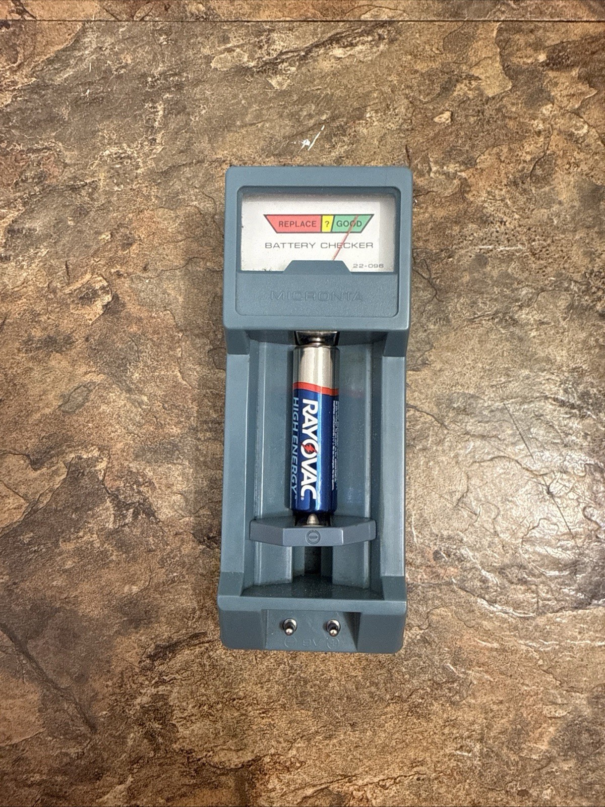 Vintage Micronta Battery Checker Tester 22-096A, D,C, AA, AAA, N & 9-Volt Batt