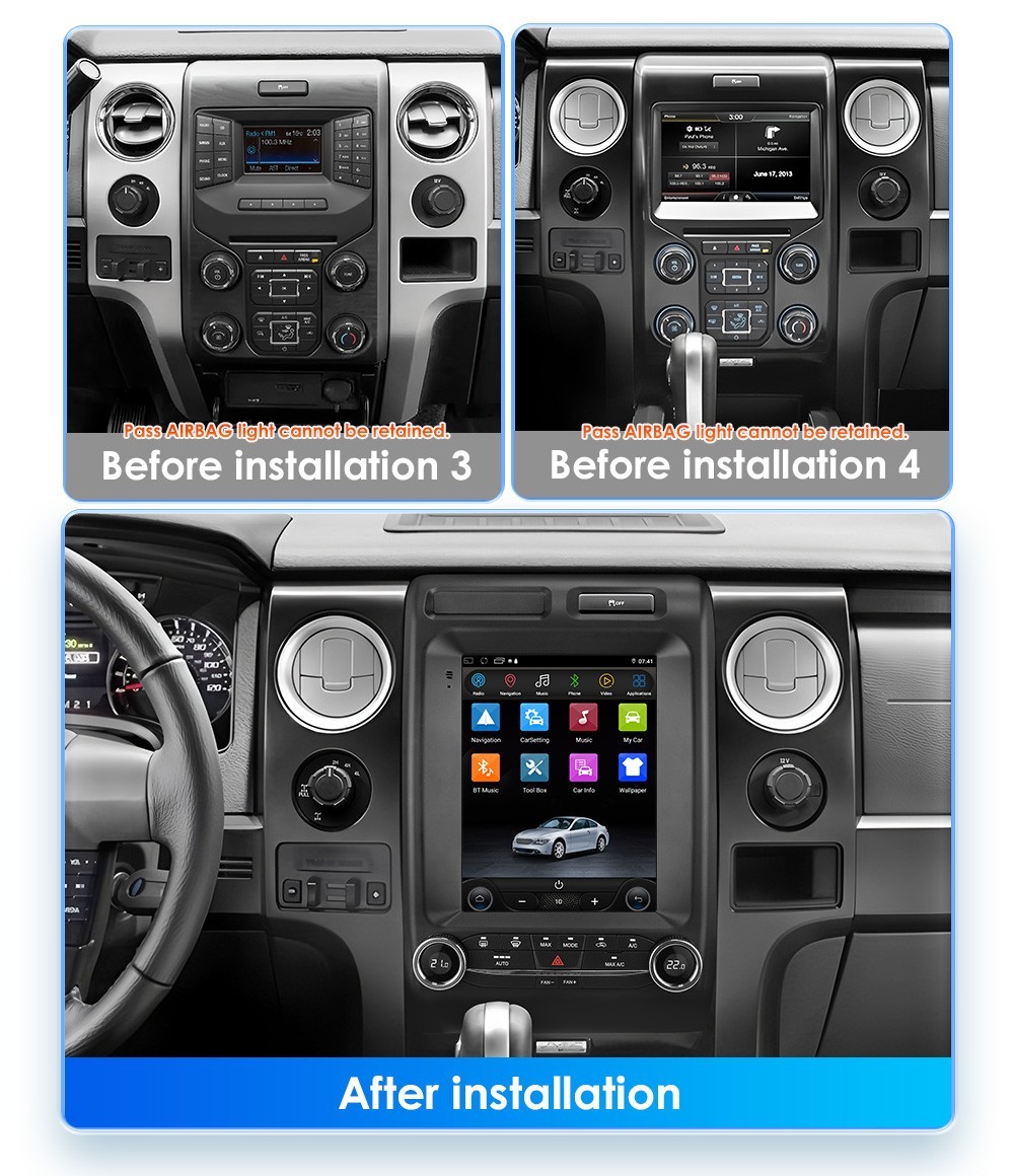 For Ford F150 2009-2014 9.7" Android 14 Carplay Car Stereo Radio GPS Navi 2+32GB