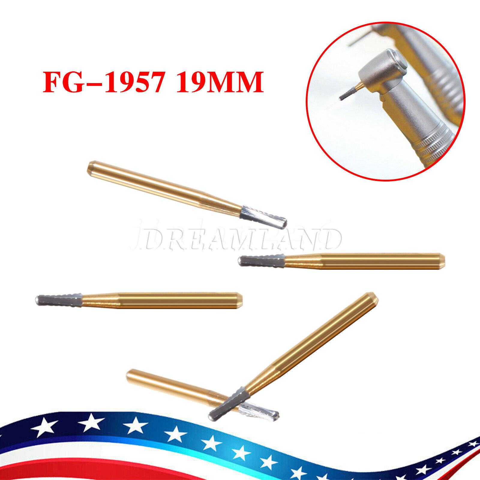5/10Pcs Dental Carbide Trimming & Finishing Burs FG7404/7406/7408/7901/7902/7903