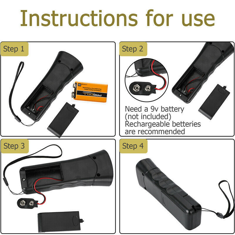 Petgentle Ultrasonic Anti Dog Barking Pet Trainer LED Light Gentle Chaser Device