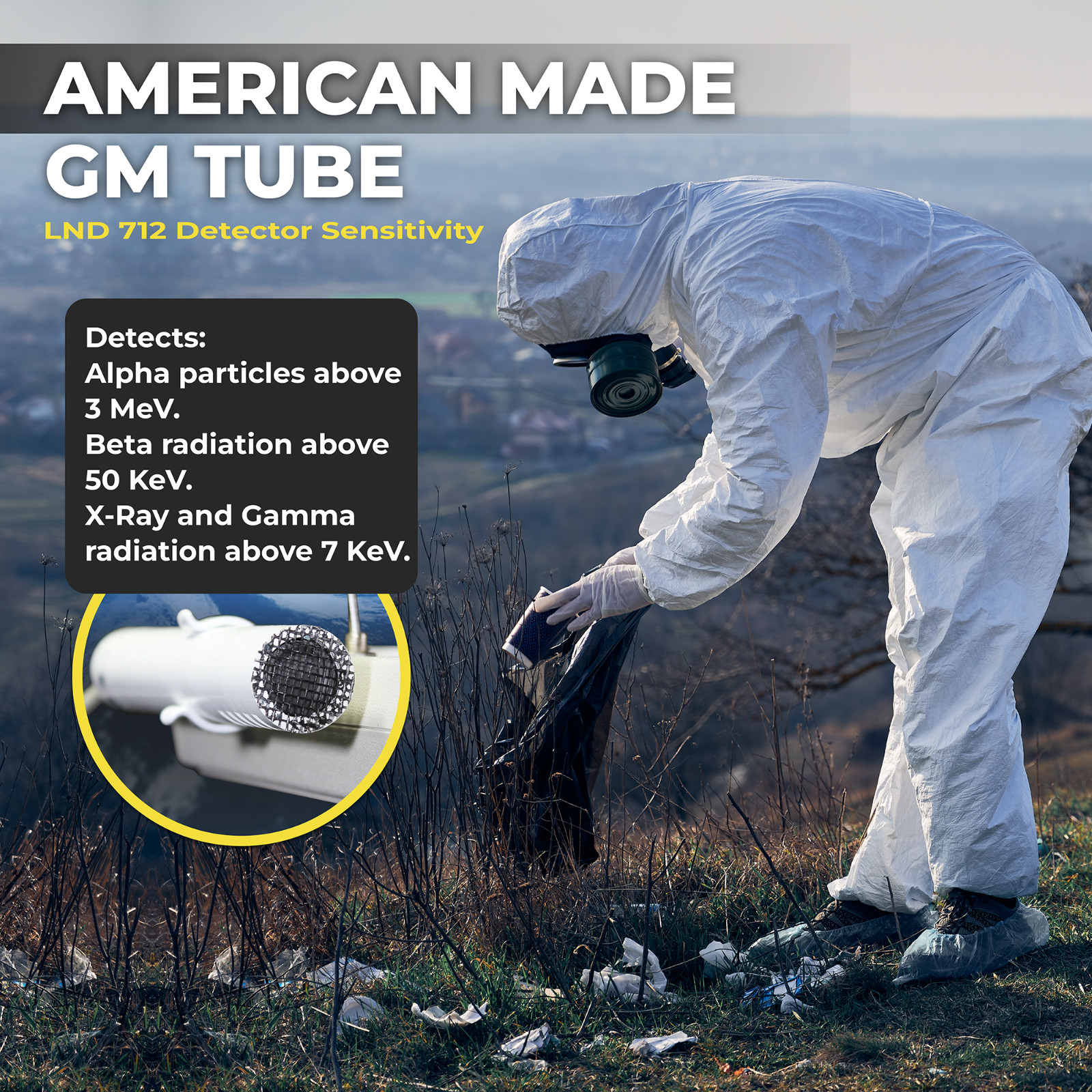 GCA-07W Professional Digital Geiger Counter With External Wand