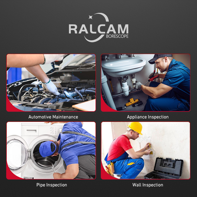 Ralcam Joystick 5" Endoscope Camera with Light Inspection Camera 360° Borescope