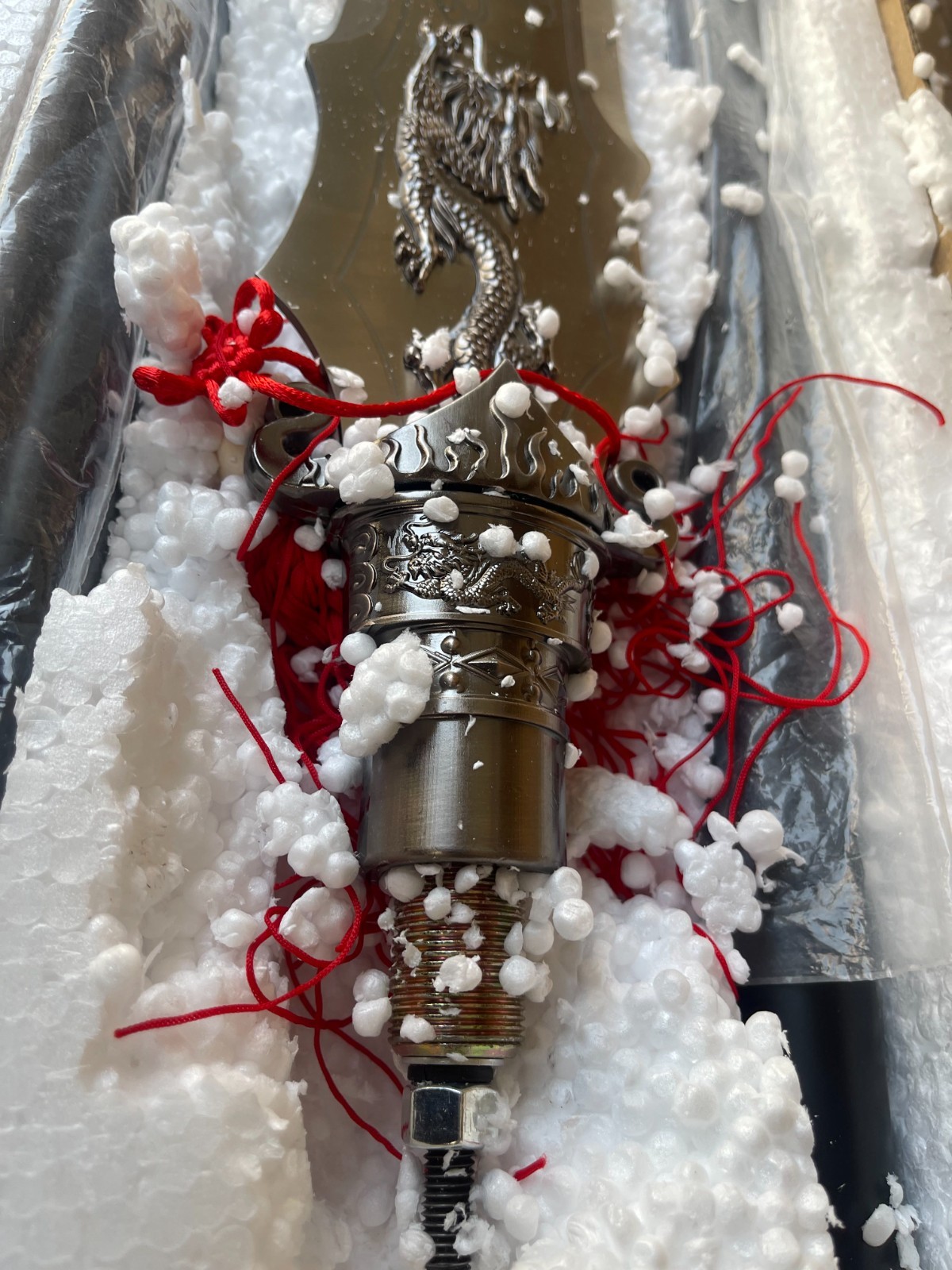 [OPEN BOX]Long Stainless Steel Sliver Dragon Spear Blade,赵云 zhaoyun ちょううん三國無双