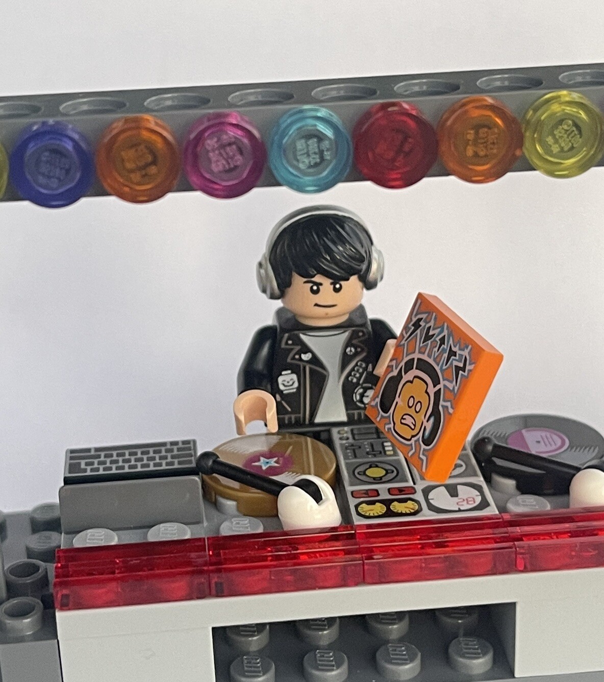 LEGO Dj w Turntables Lighting Bar Cake Topper Pop Star Custom Made Read Descript