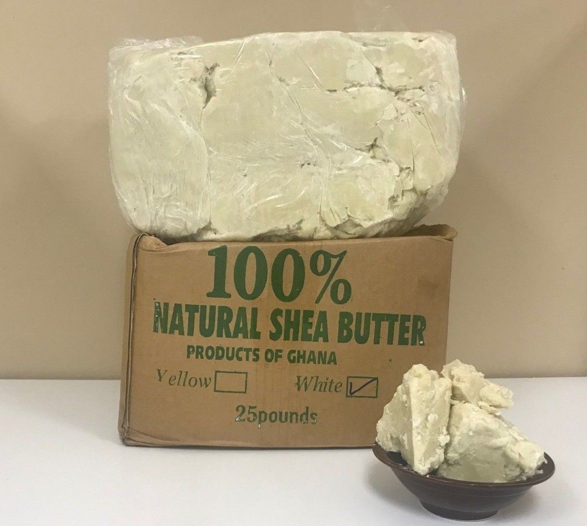 RAW AFRICAN SHEA BUTTER Organic Unrefined WHITE/IVORY Pure Premium Quality