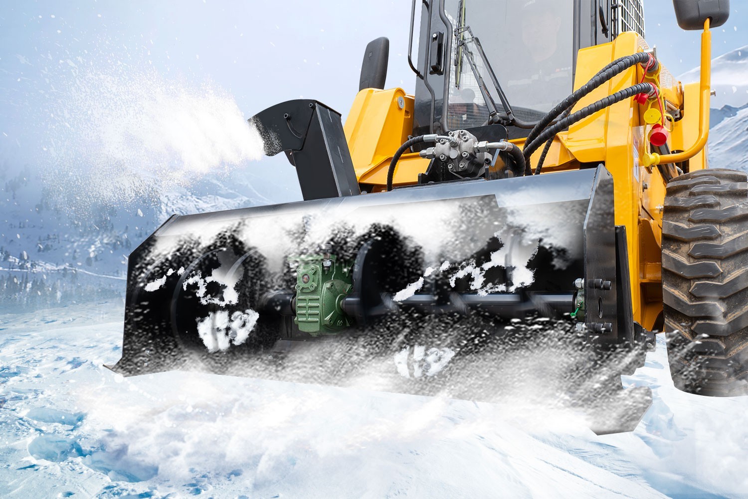 Bobcat-compatible snow blower Efficient flexible snow removal attachment