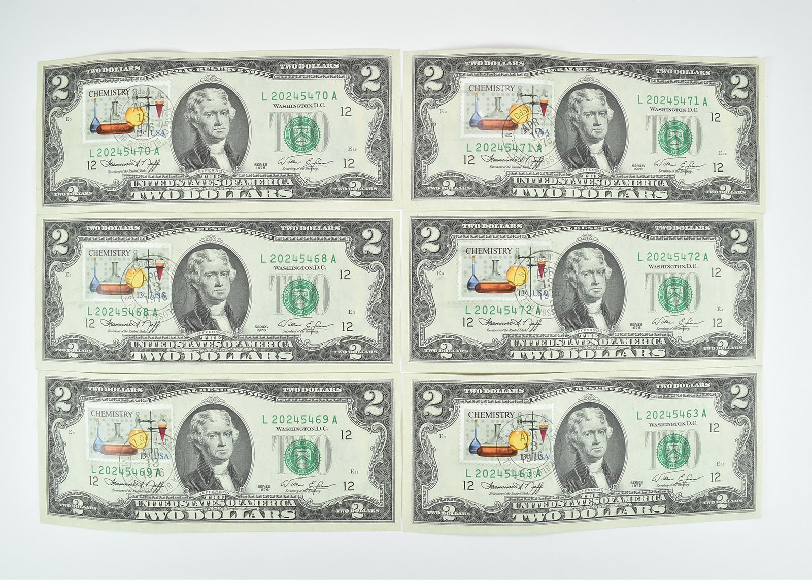 1976 $2 FRN Note First Day of Issue Chemistry Stamp Cover