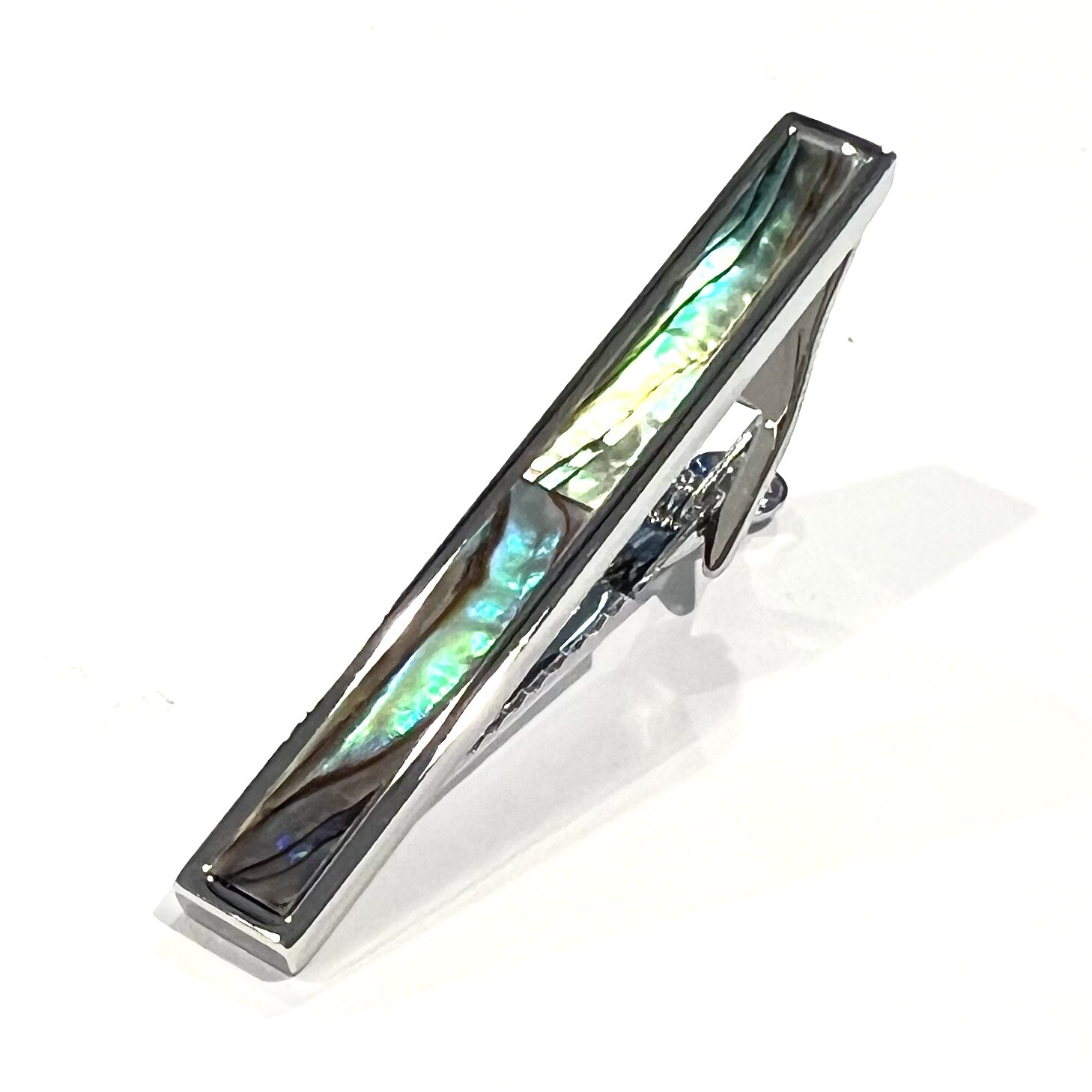 Abalone Tie Clip Men Birthday Wedding Gift Tie Bar With Box