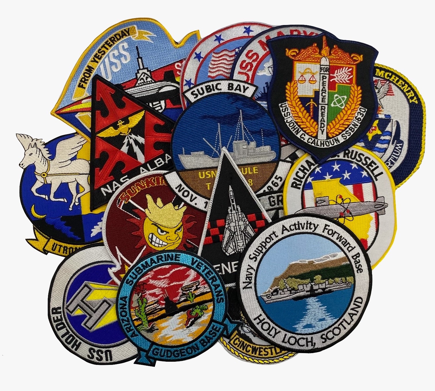 US Navy Military Patch Grab Bag_Qty 25 of Randomly Assorted US Navy Patches