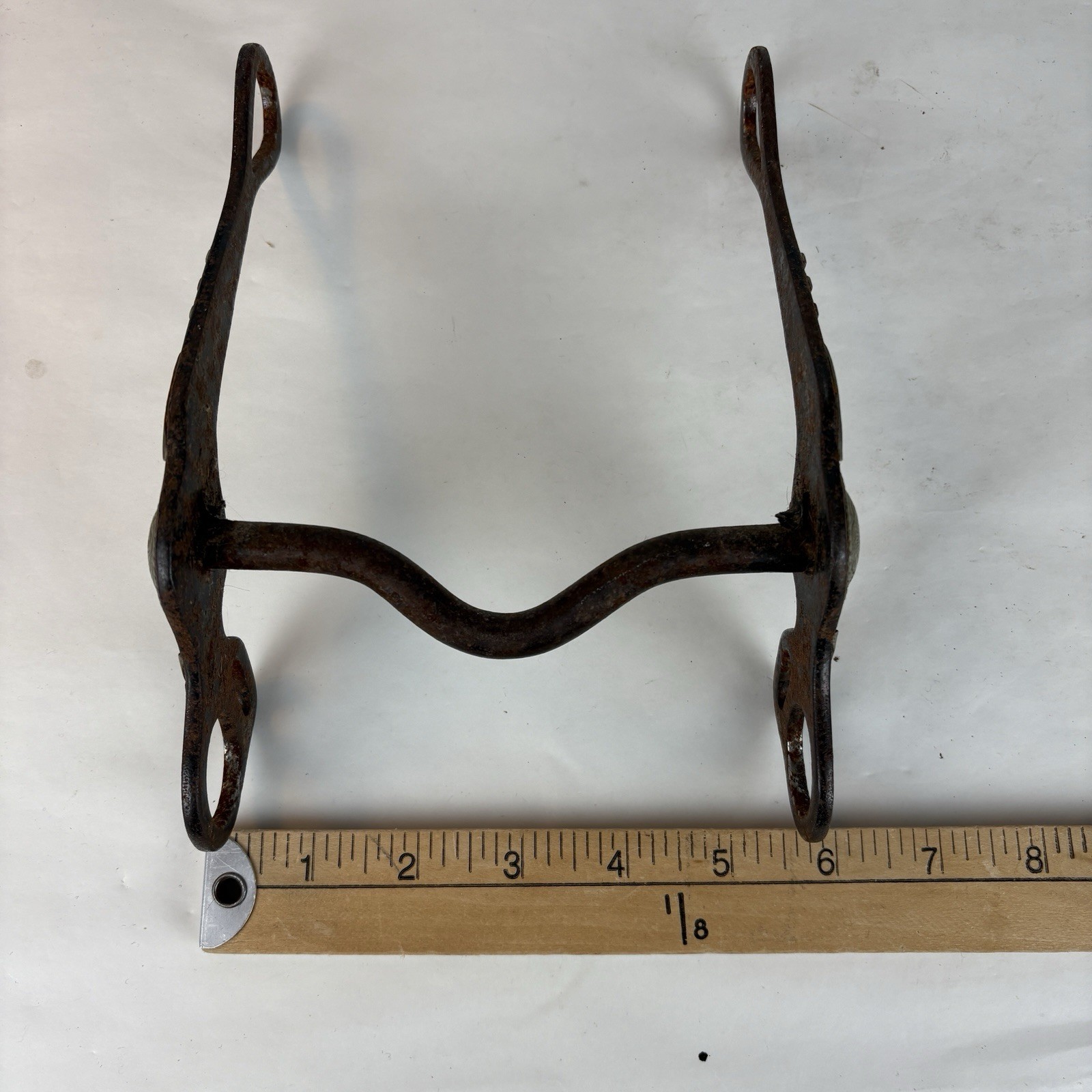 Engraved Silver Horse Show Bit Antique Vintage Western Decorative