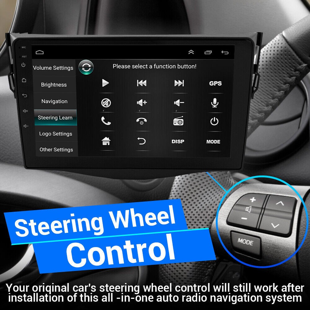 Apple Carplay For Toyota RAV4 2007-2012 Android 15 Car Stereo Radio GPS WIFI+Cam