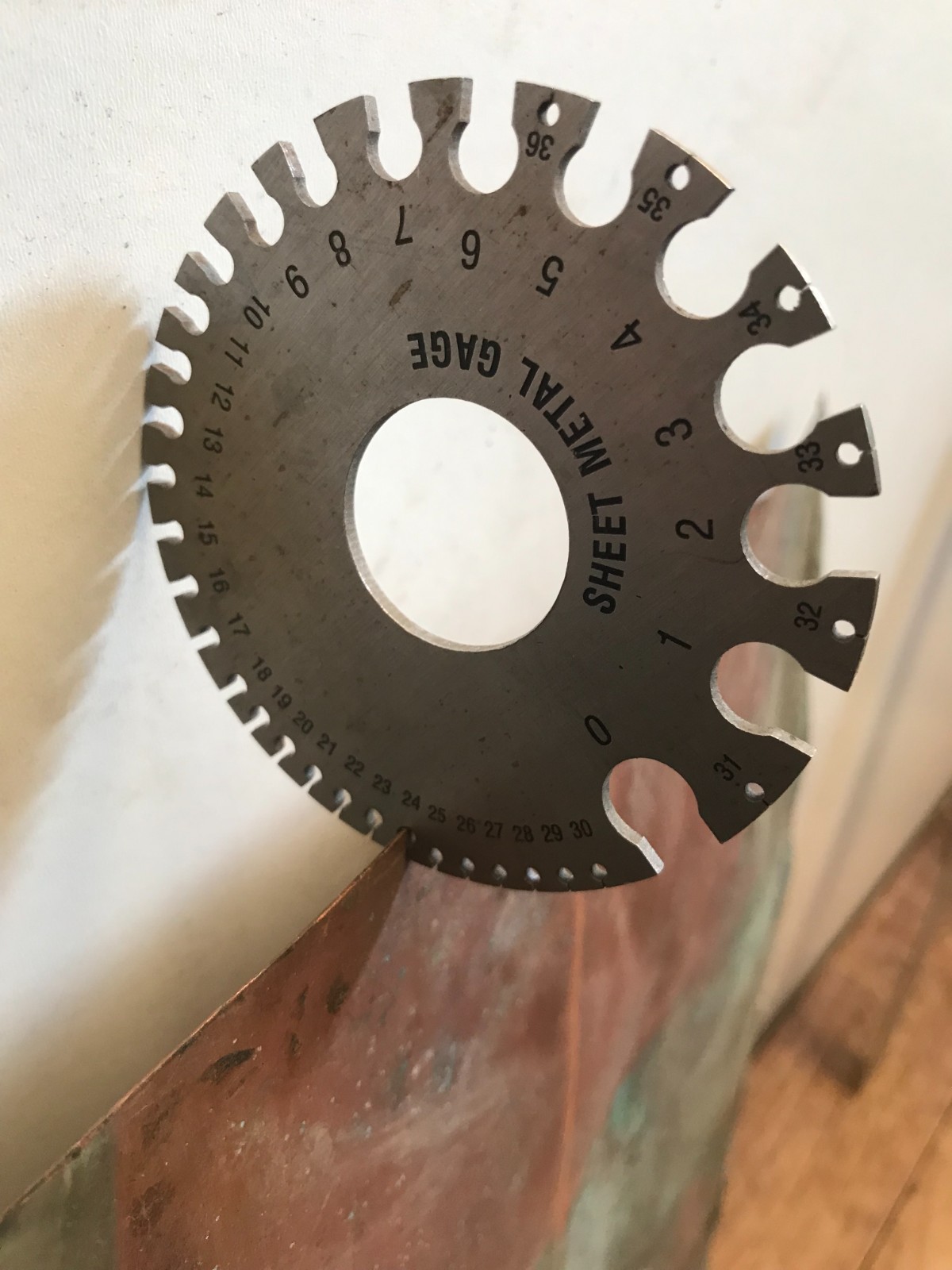 Sheet Copper 18" x 11 3/4" Natural Patina Colors Verdigris gauge 24 (J)