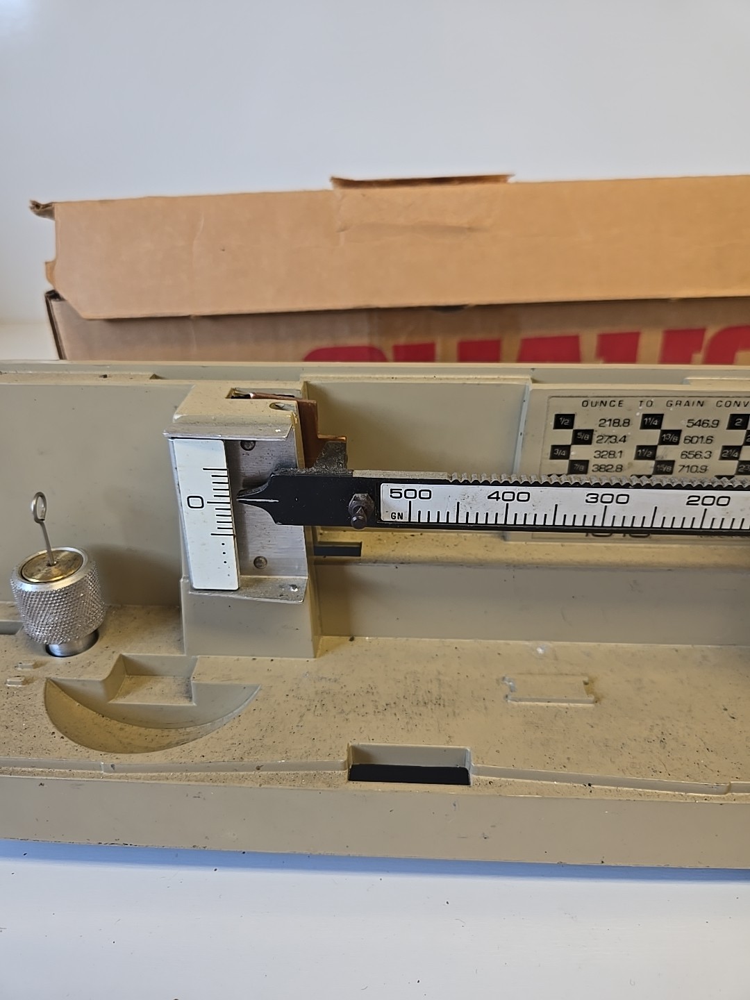 OHAUS Model 10-10 Reloading Balance Beam Scale (In Original Box)