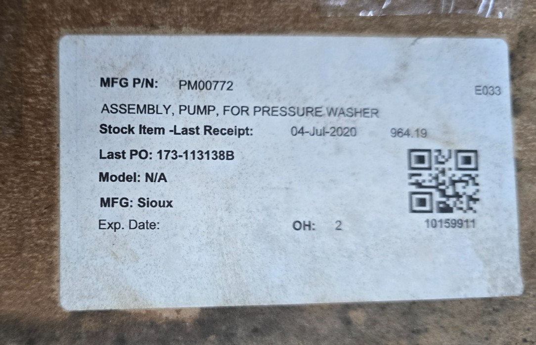 XWA-M 8G35 N PRESSURE WASHER PUMP NEW 3500 PSI RPM 1750 8 U.S. gpm XWA M 8G35