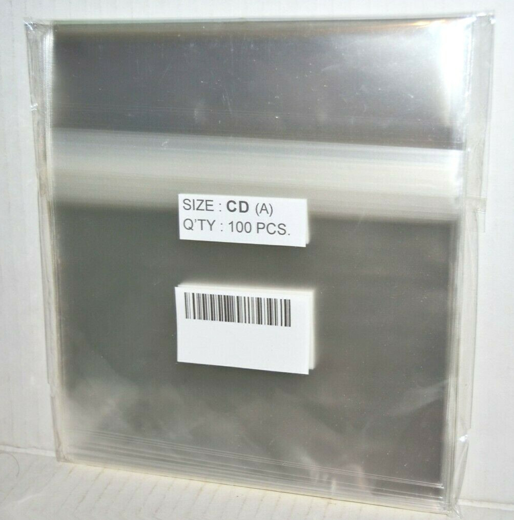 100 CD Jewel Case Plastic Bags Sleeves Wrap PlayStation 1 PS1 Video Games